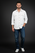 Double Pocket Classic White Shirt.