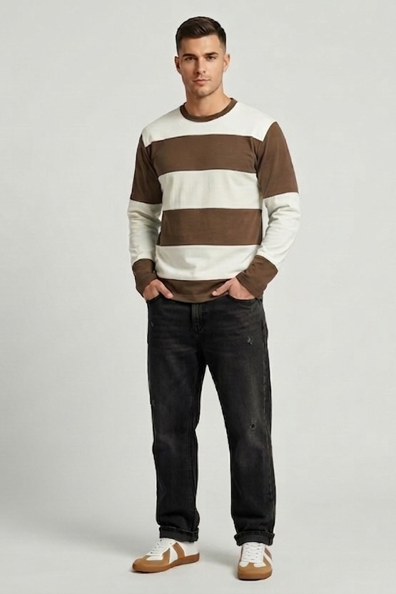Striped Full-Sleeve T-shirt