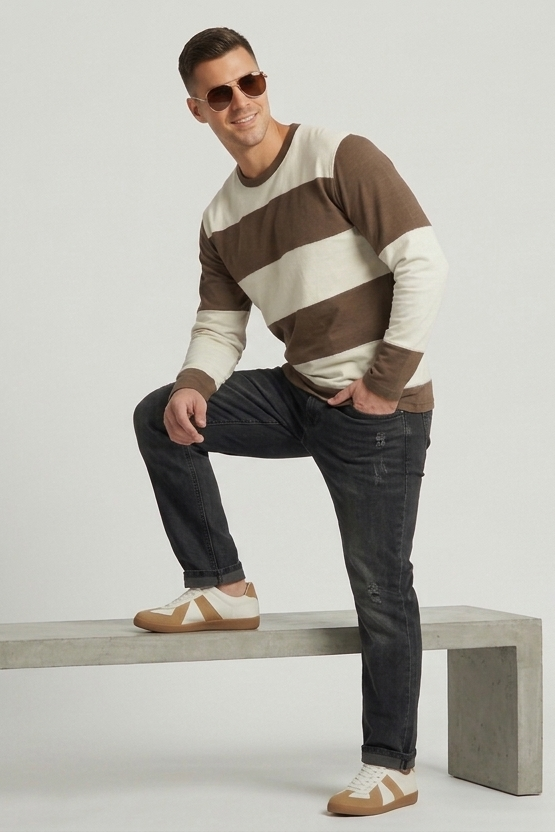 Striped Full-Sleeve T-shirt