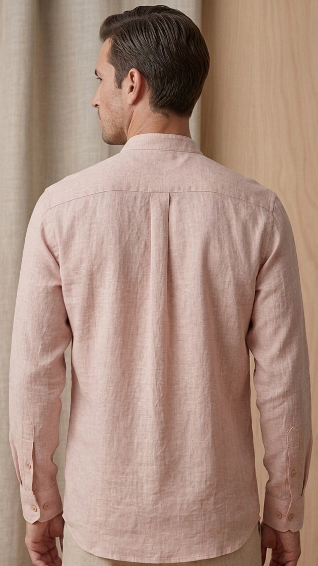 Premium linen shirt_Anchor embroidery