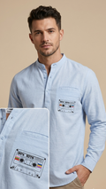 Premium linen shirt_ 90's hit cassette