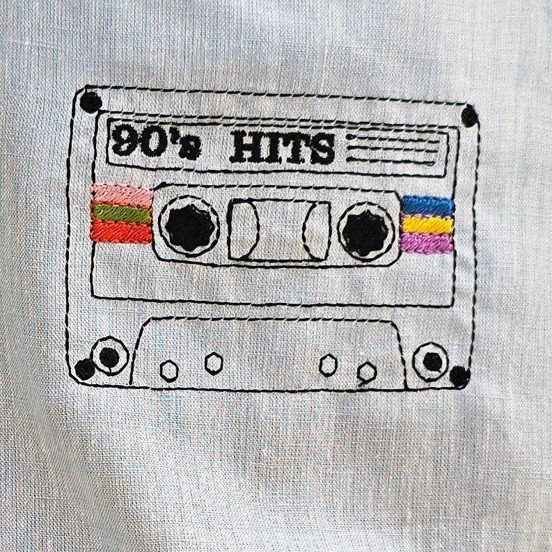 Premium linen shirt_ 90's hit cassette