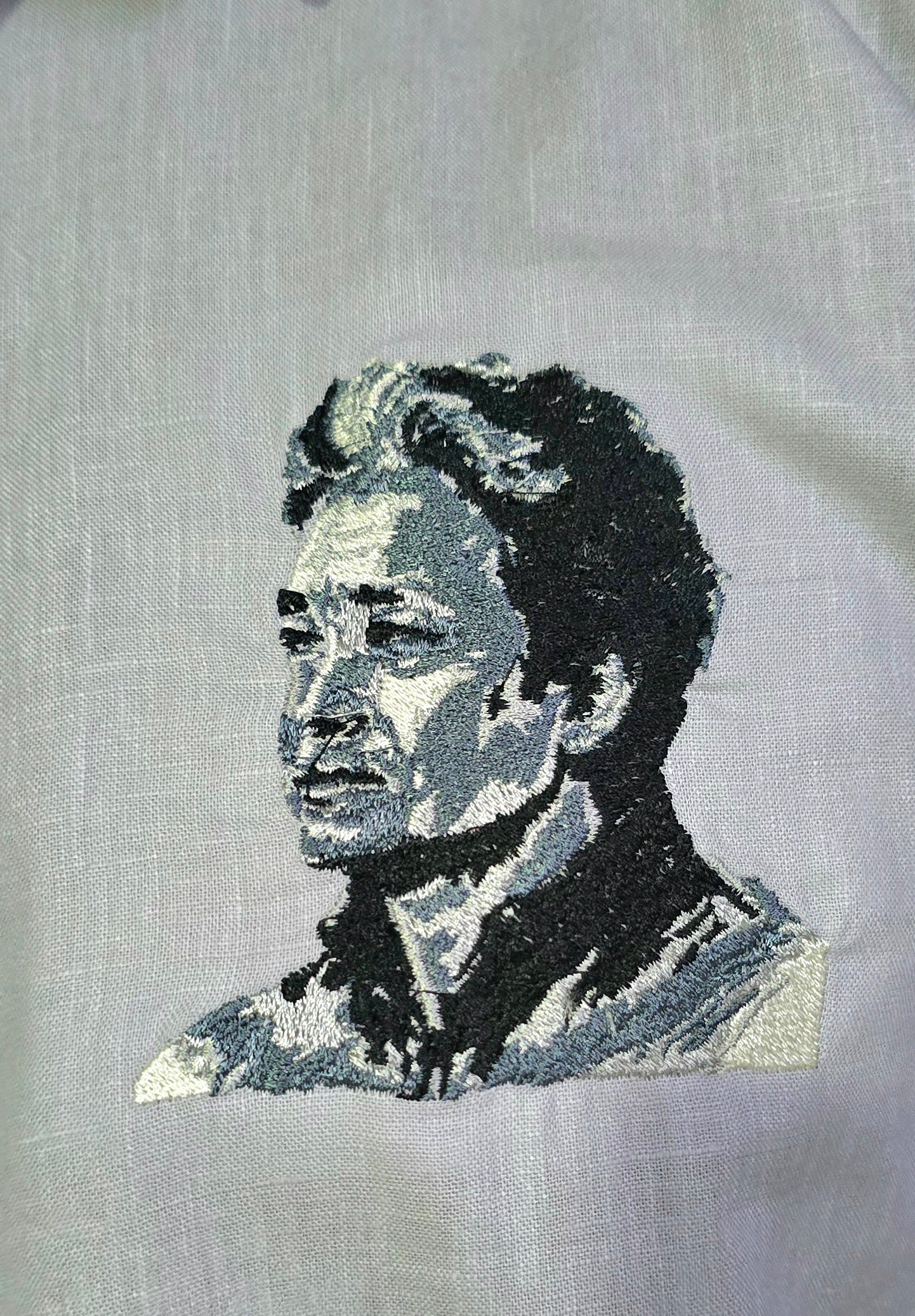 Premium linen shirt- Sonam wangchuk embroidery