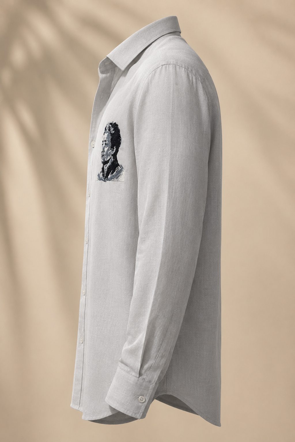 Premium linen shirt- Sonam wangchuk embroidery