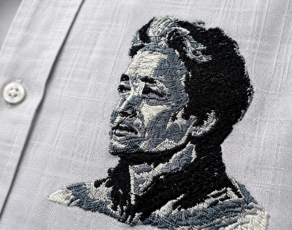 Premium linen shirt- Sonam wangchuk embroidery