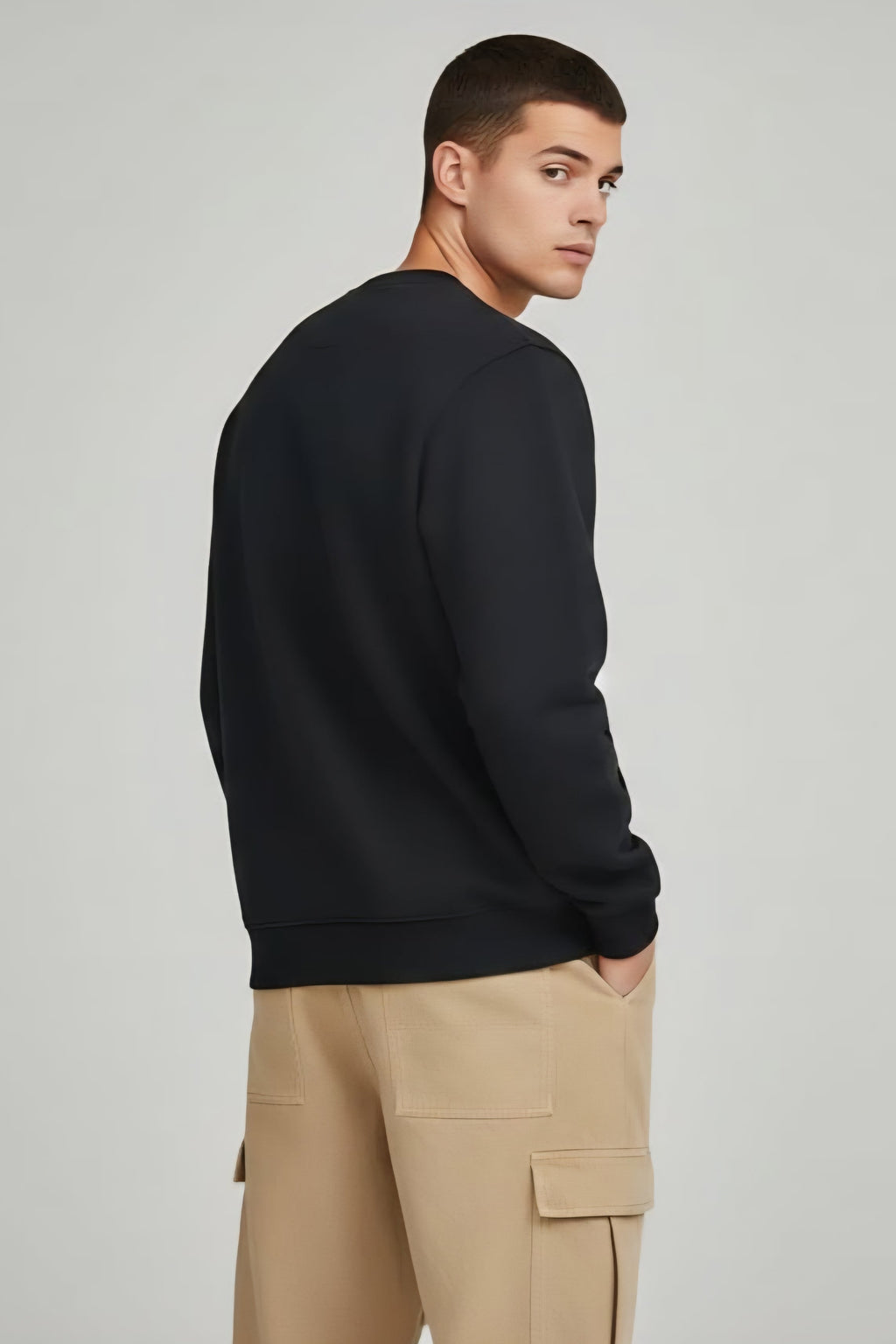 Deer Embroidery sweat shirt