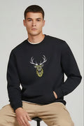 Deer Embroidery sweat shirt