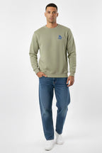 Sweatshirt with Sailt Boat logo embroidery design